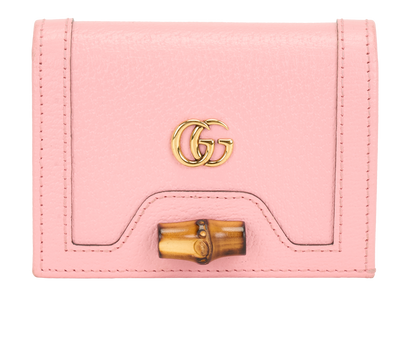 Gucci Diana Bamboo Card Case Wallet, &pound;250, Accessories, Pink, Leather, Front view